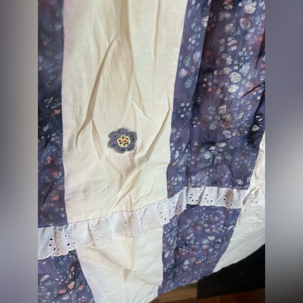 Cotton Patchwork Batik Embroidered Boho Hippie Ma… - image 4